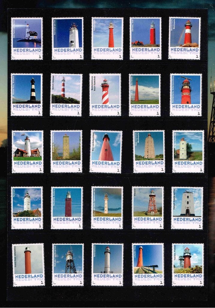 NL Vuurtorens 25 persoonlijke zegels in carnet /65.31, Verzenden, Postfris
