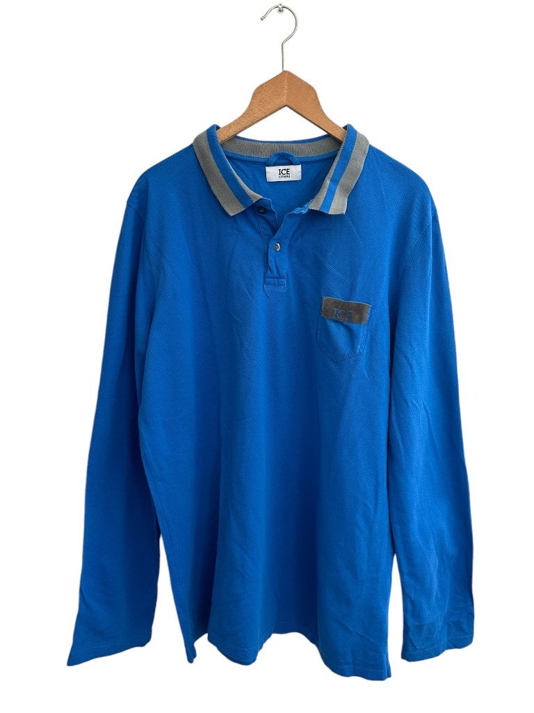 Iceberg shirt lange mouw XXL, Kleding | Heren, T-shirts, Blauw, Overige maten, Ophalen of Verzenden, Zo goed als nieuw