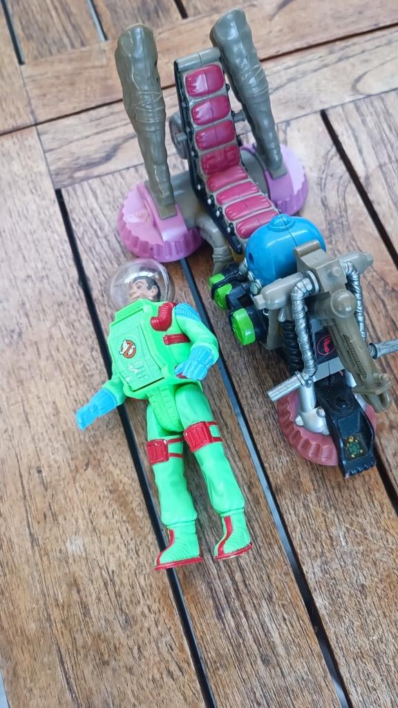 Vintage actiefiguren: astronaut met voertuig, Ophalen of Verzenden