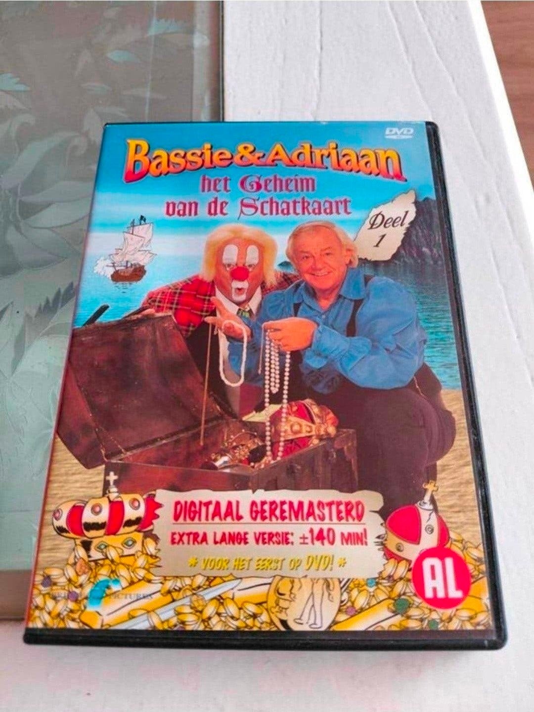 Bassie en Adriaan geheim van de Schatkaart deel 1 dvd., Alle leeftijden, Tv-serie, Ophalen of Verzenden, Zo goed als nieuw