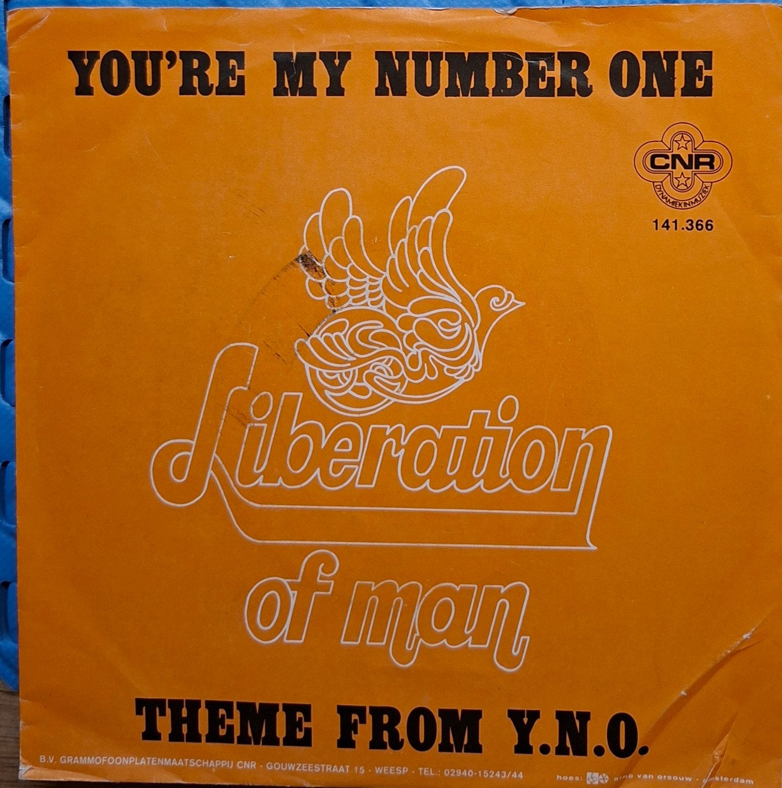 Liberation of Man - You're My Number One (Single), Cd's en Dvd's, Vinyl Singles, Gebruikt, Single, 1970 - 1979, Pop, 7 inch, Ophalen of Verzenden