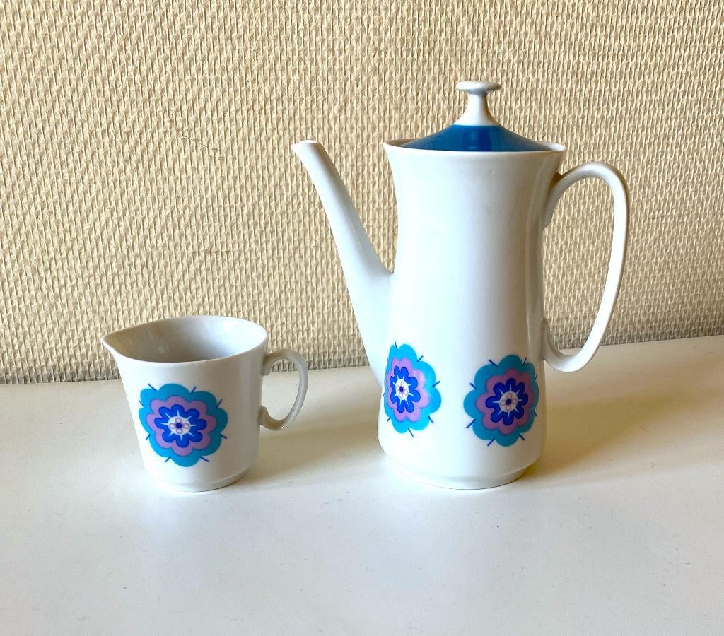 Retro koffiekannetje en melkkannetje Bavaria Creidlitz, Ophalen of Verzenden
