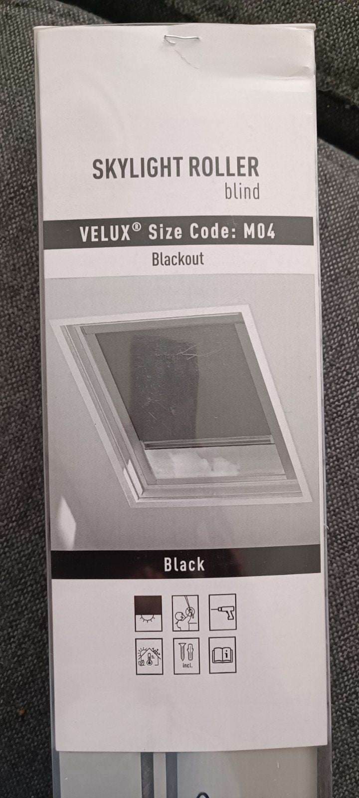 VELUX Skylight Roller Blind M04 Blackout - Zwart, Overige merken, Verduisterend, Zwart, Nieuw