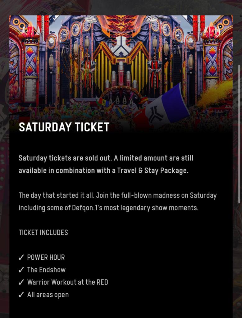 2x Saturday ticket Defqon 1 2026, Twee personen