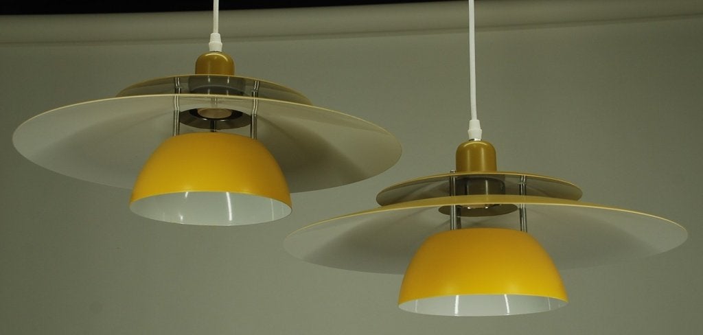 Skandinavische hanglampen set van 2 stuks - 300 euro, Huis en Inrichting, Lampen | Hanglampen, Verzenden, Vintage MCM, Vintage mcm