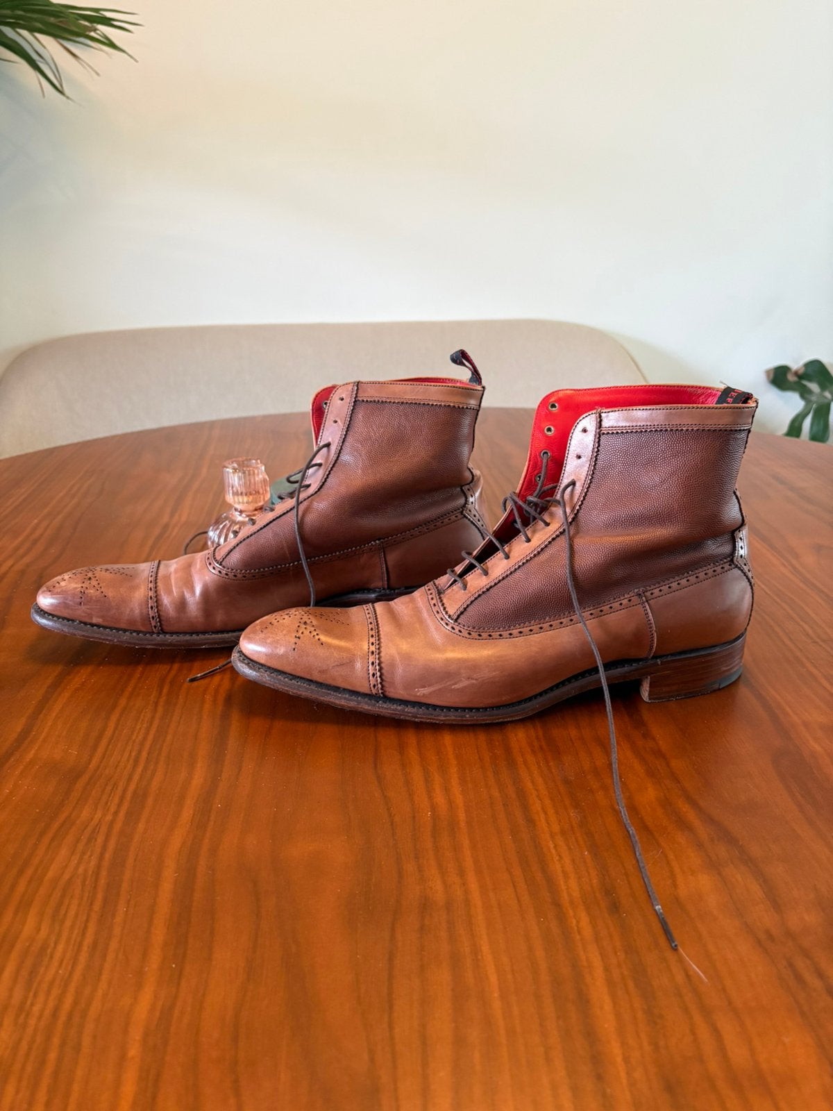 Lederen heren schoenen van designermerk Jeffery West, Ophalen, Zo goed als nieuw, Bruin