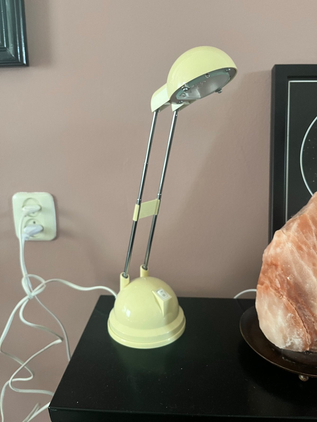 Vintage IKEA Espressivo Bureaulamp / Tafellamp - Creme/Geel, Gebruikt, Vintage, Overige fittingen, Ophalen of Verzenden