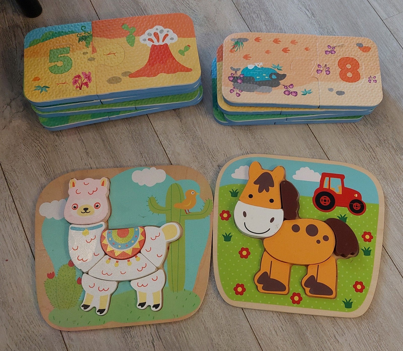 Leuke kinderpuzzels, 2 tot 4 jaar, Gebruikt, Ophalen of Verzenden, Van hout