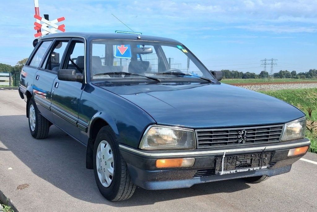 peugeot 505 familiale LPG 1986 BELASTINGVRIJ 5bak stuurbekr., Auto's, Dealer onderhouden, Stof, Blauw, 98 pk