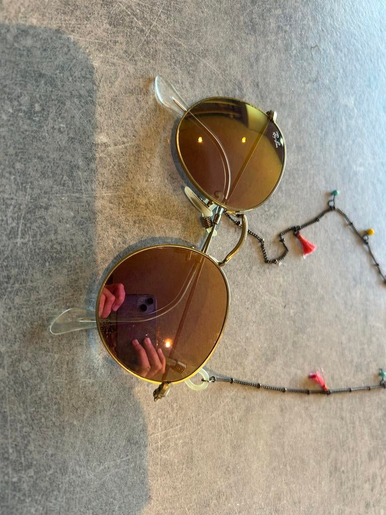 Ray-Ban Zonnebril met Roze Spiegelglazen, Ophalen, Gebruikt, Zonnebril, Ray-Ban
