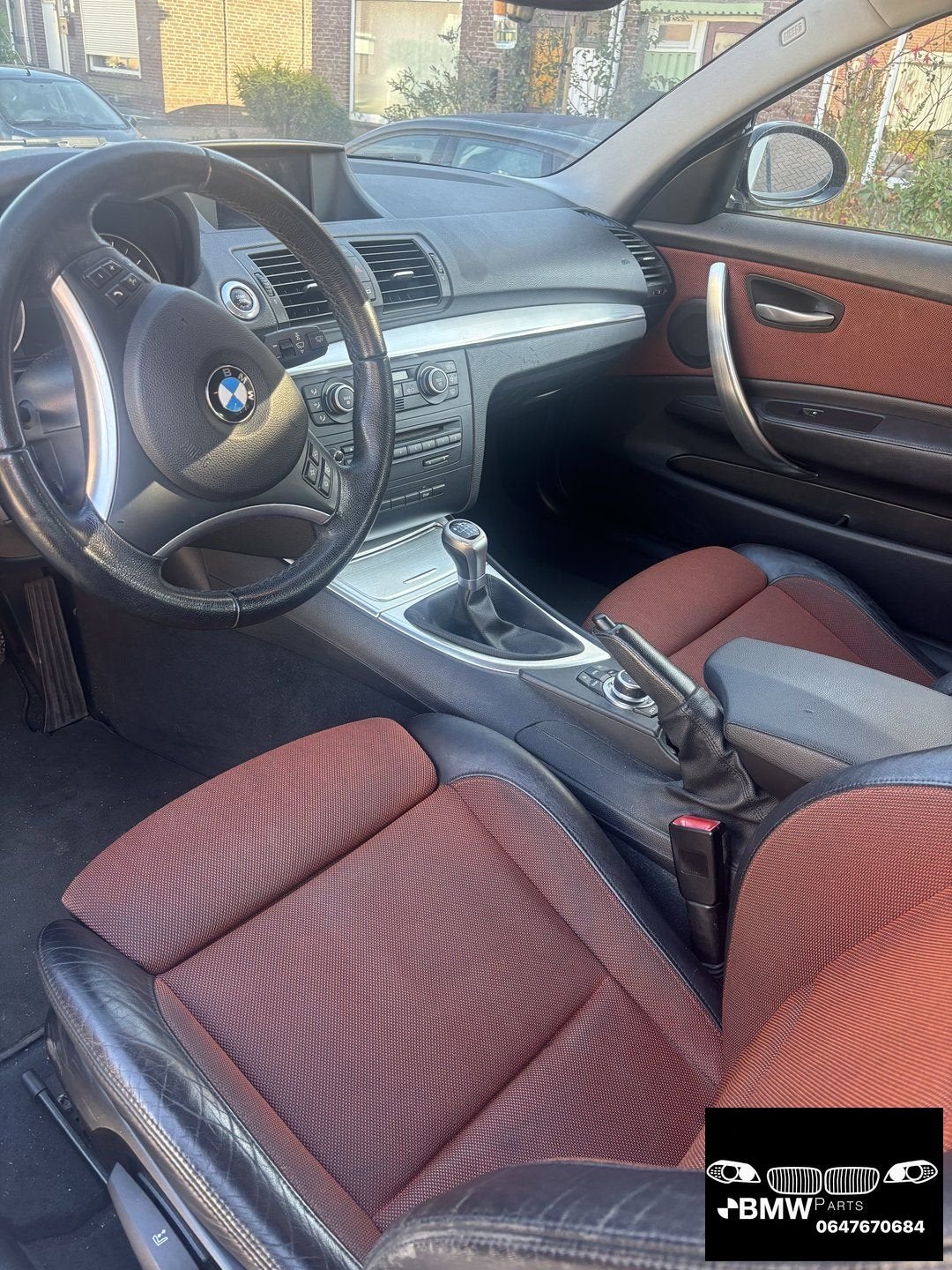 Interieur half leer leder sportstoelen Bmw 1-Serie E81, Auto-onderdelen, Interieur en Bekleding, BMW, Gebruikt, Herkomst onderdeel bekend