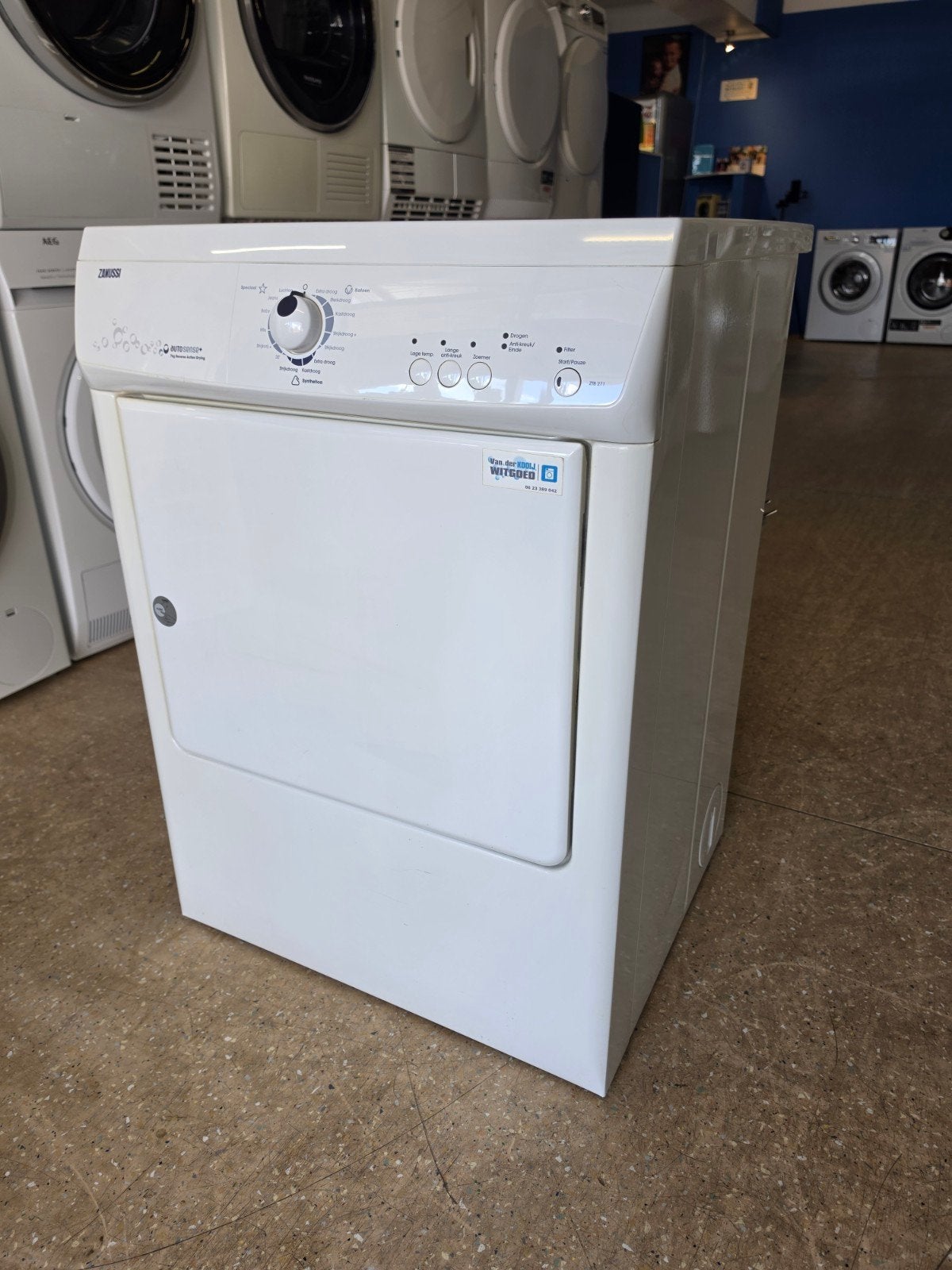 Zanussi afvoerdroger | 6 kilo | Garantie & Gratis thuis 🚚✅️, Witgoed en Apparatuur, Jirnsum, 6 tot 8 kg, Luchtafvoer, Anti-kreukfase