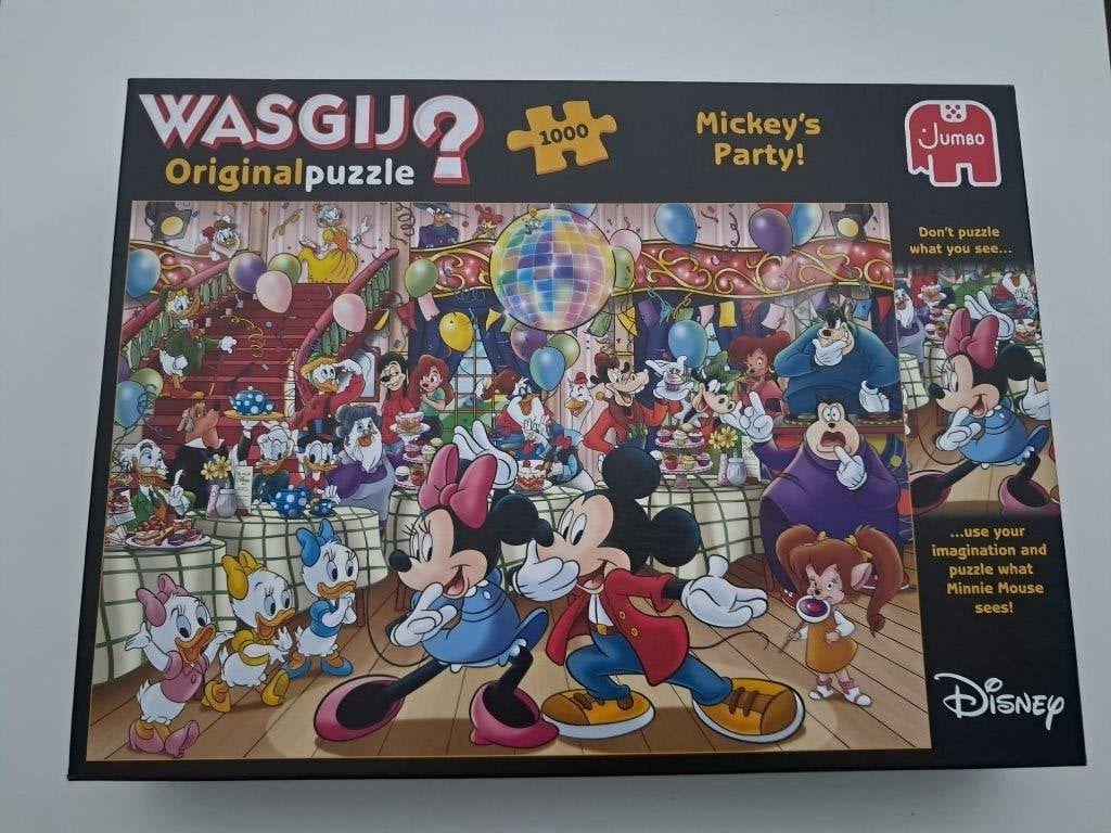 Wasgij Original - Disney - Mickey's Feestje! 1000 stukjes, Ophalen, 500 t/m 1500 stukjes, Zo goed als nieuw, Legpuzzel