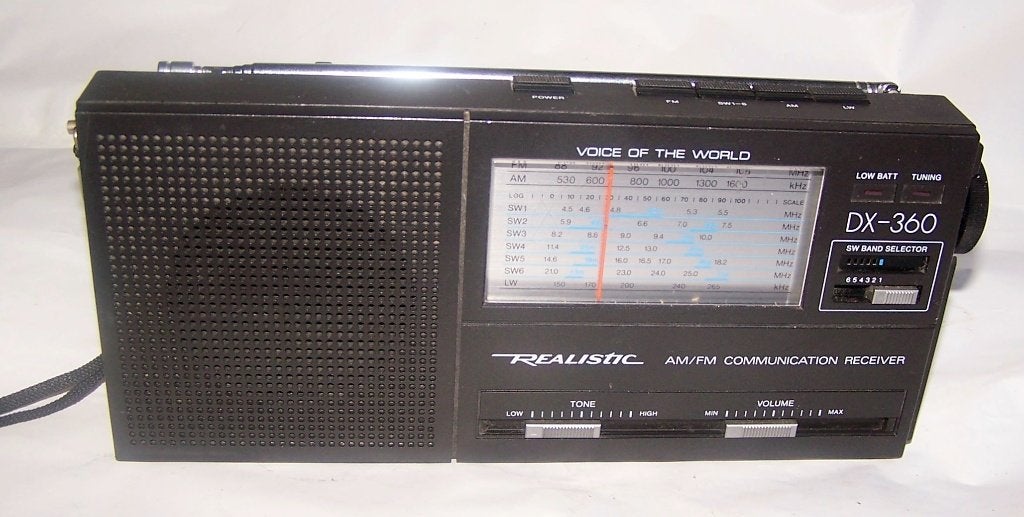 Realistic vintage DX-360 AM/FM/SW (6 band) werleldontvanger., Ophalen of Verzenden, Nieuw, Wereldontvanger