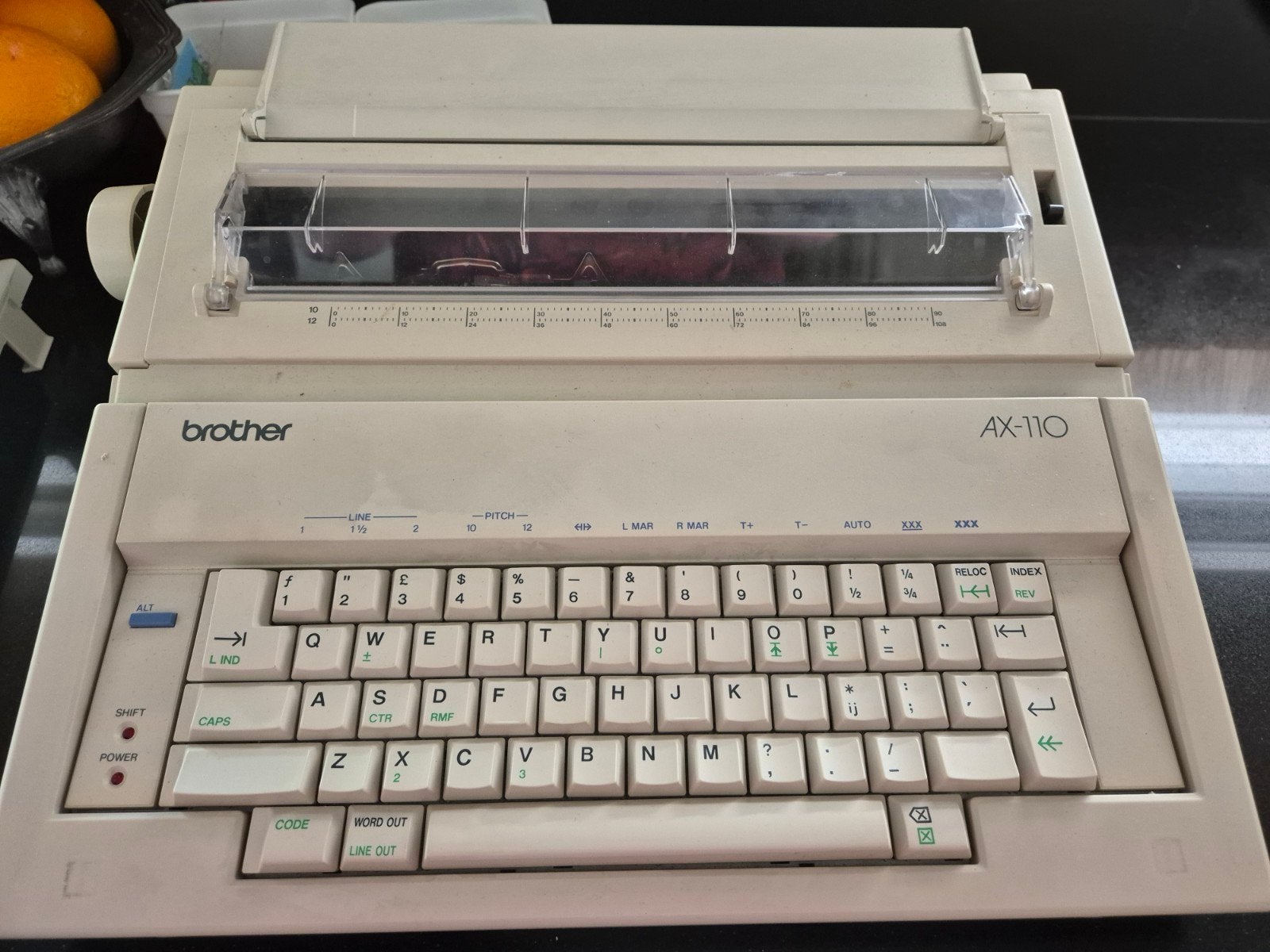 Elektrische typemachine, Ophalen