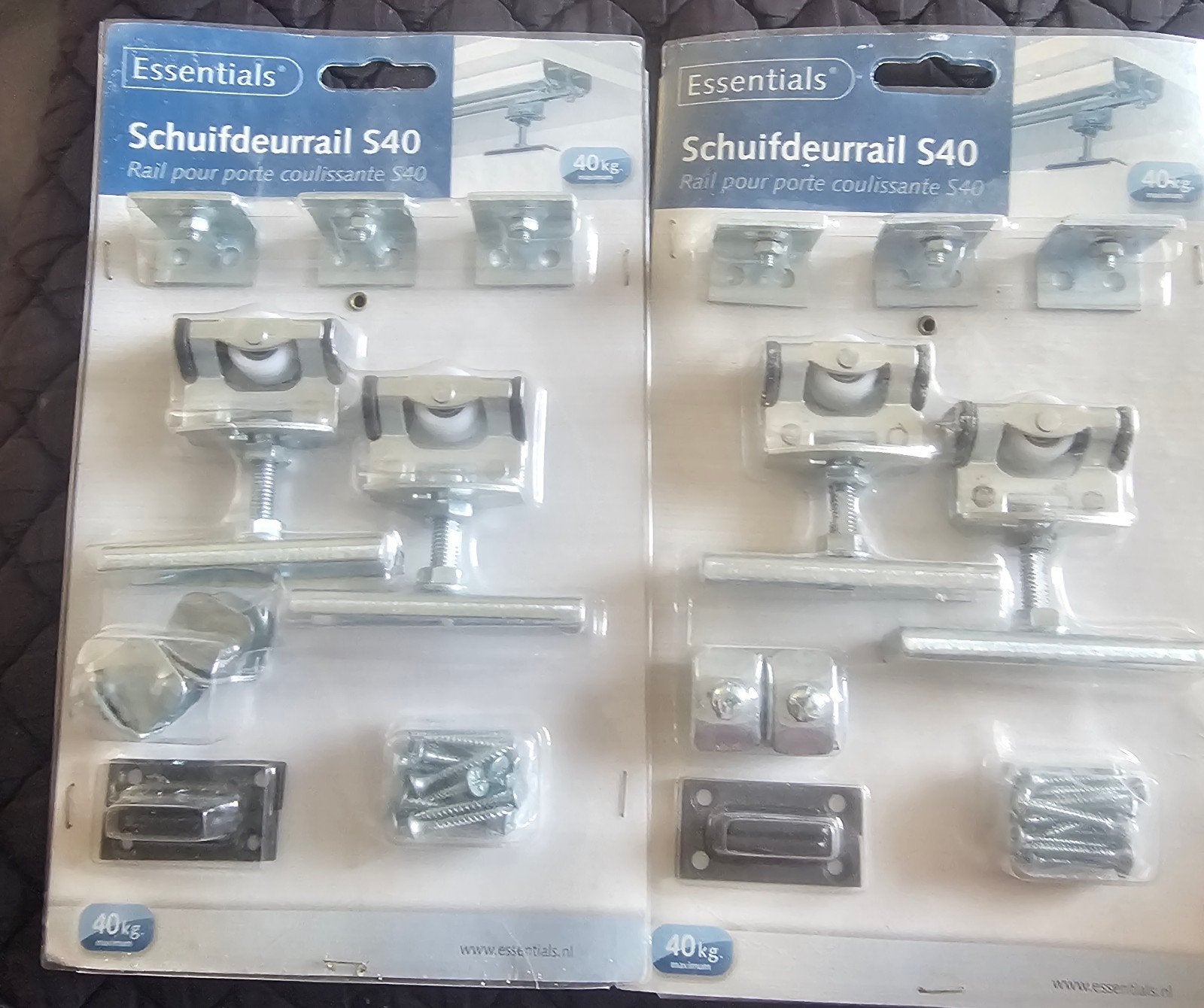 Essentials Schuifdeurrail S40 - 2 stuks, Ophalen of Verzenden, Nieuw, IJzer, Overige typen