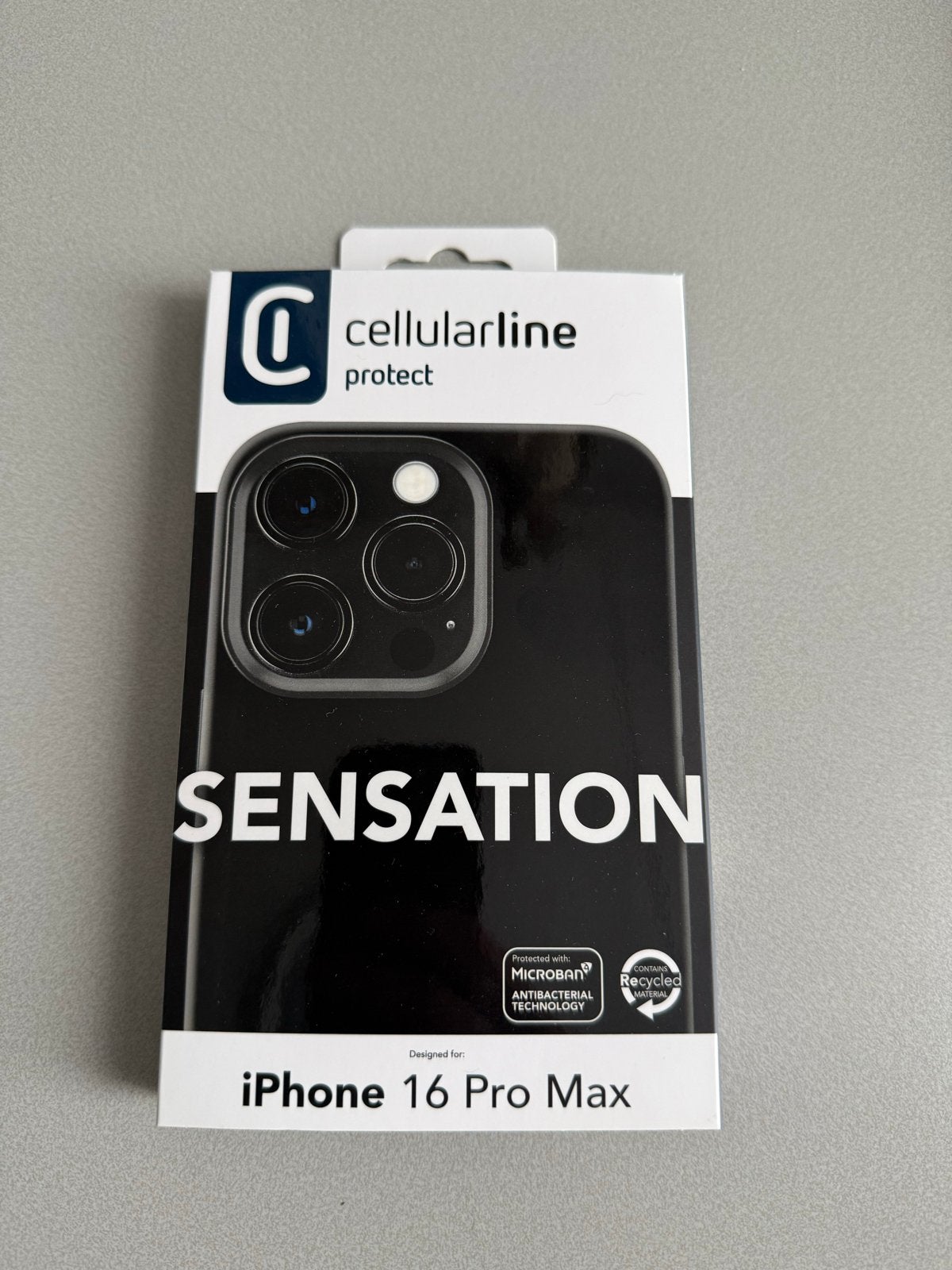 Cellularline Sensation Hoesje iPhone 16 Pro Max Zwart, Ophalen of Verzenden, Nieuw, Bescherming