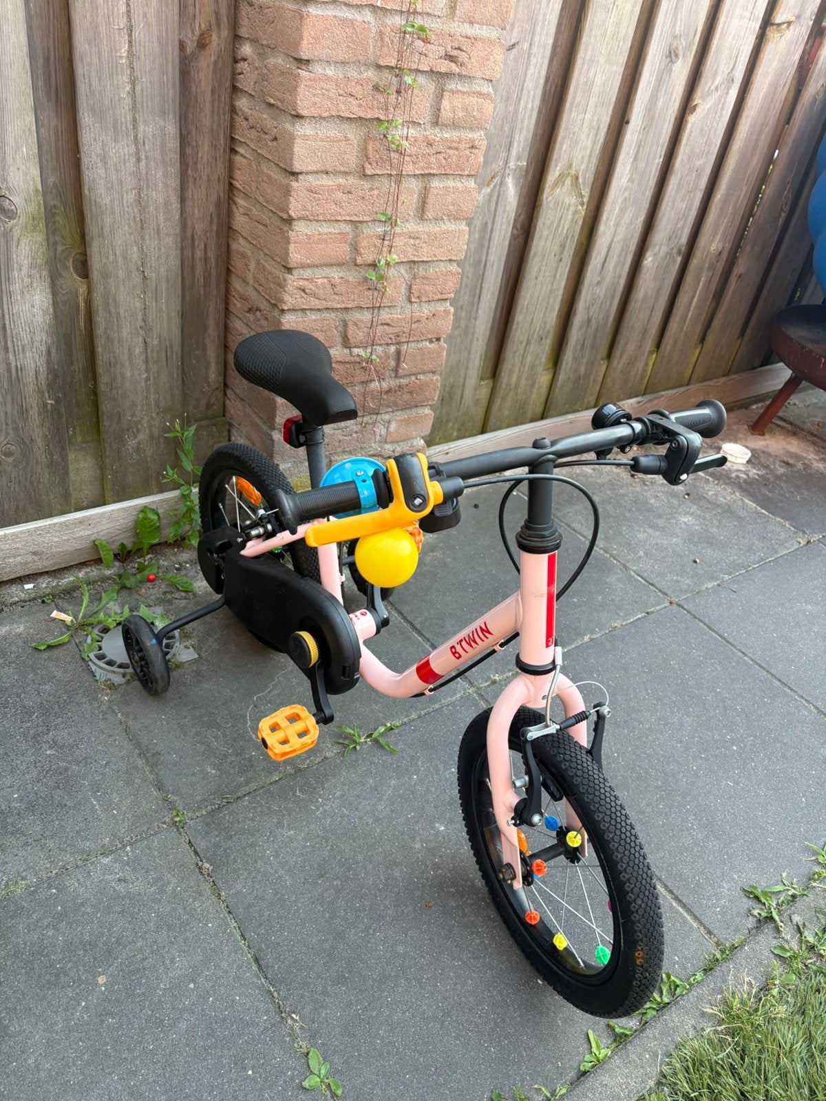 B’TWIN kinderfiets 14 inch – zo goed als nieuw, Ophalen of Verzenden, Zo goed als nieuw