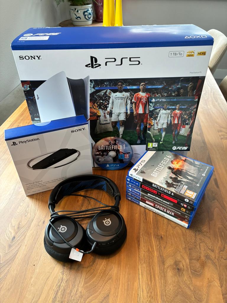 PlayStation 5 Disc Edition 1TB incl. Vertical Stand, Spelcomputers en Games, Spelcomputers | Sony PlayStation 5, Nieuw, Playstation 5