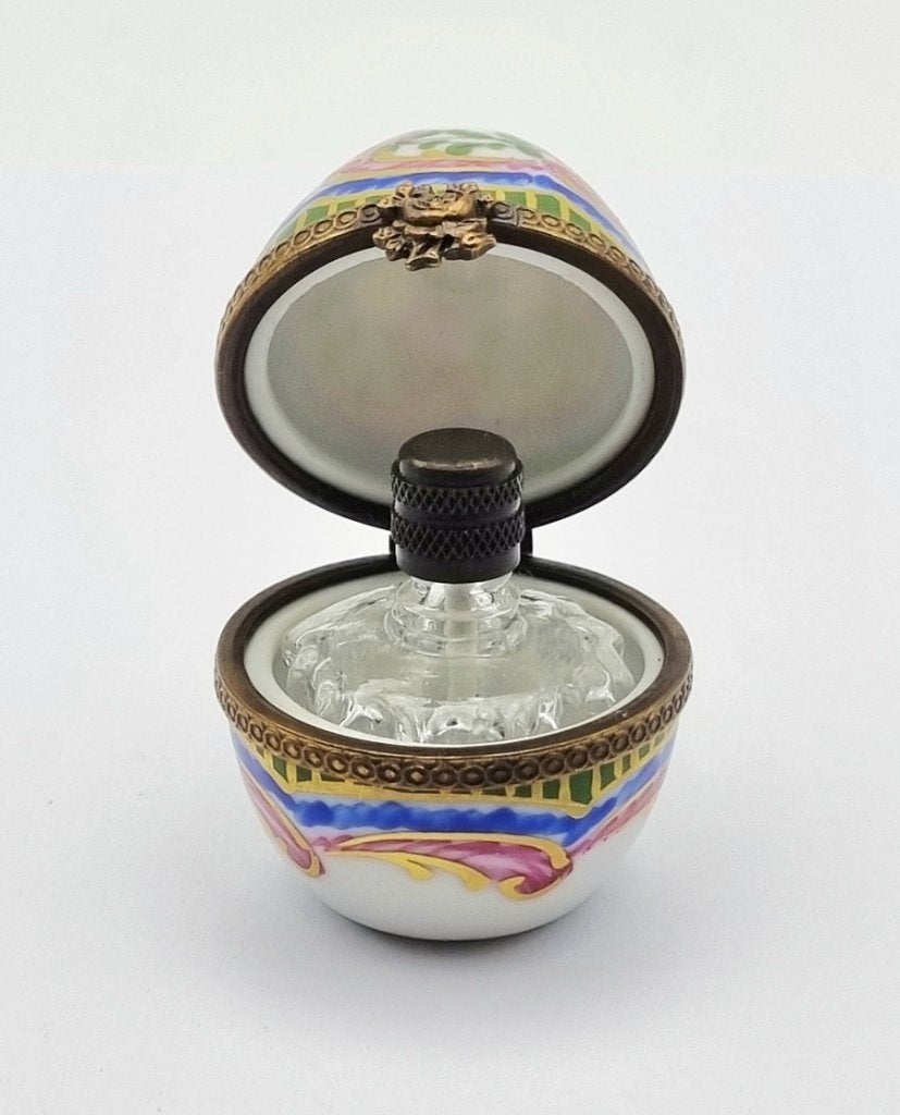 47. Porseleinen doosje met parfumflesje, Limoges - ca.1960, Ophalen
