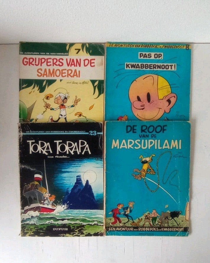 4x Robbedoes en Kwabbernoot, Boeken, Meerdere stripboeken, Ophalen of Verzenden, Gelezen, Fournier, André Franquin