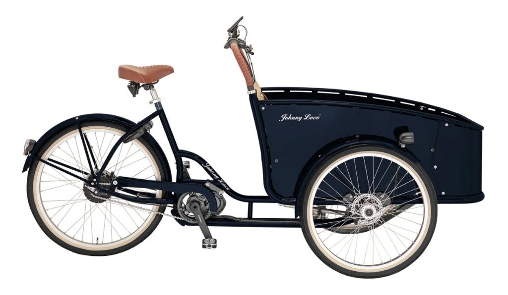 Johnny Loco Elektrische Bakfiets 3 Wieler – E-Cargo Cruiser, 4 kinderen of meer, Info@fietsoptimaal.com, Johnny Loco, Huif