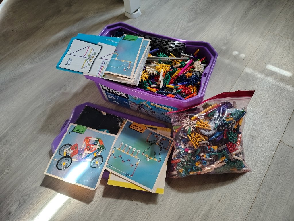 Bak en zak vol K'nex, Ophalen, Gebruikt, K'nex