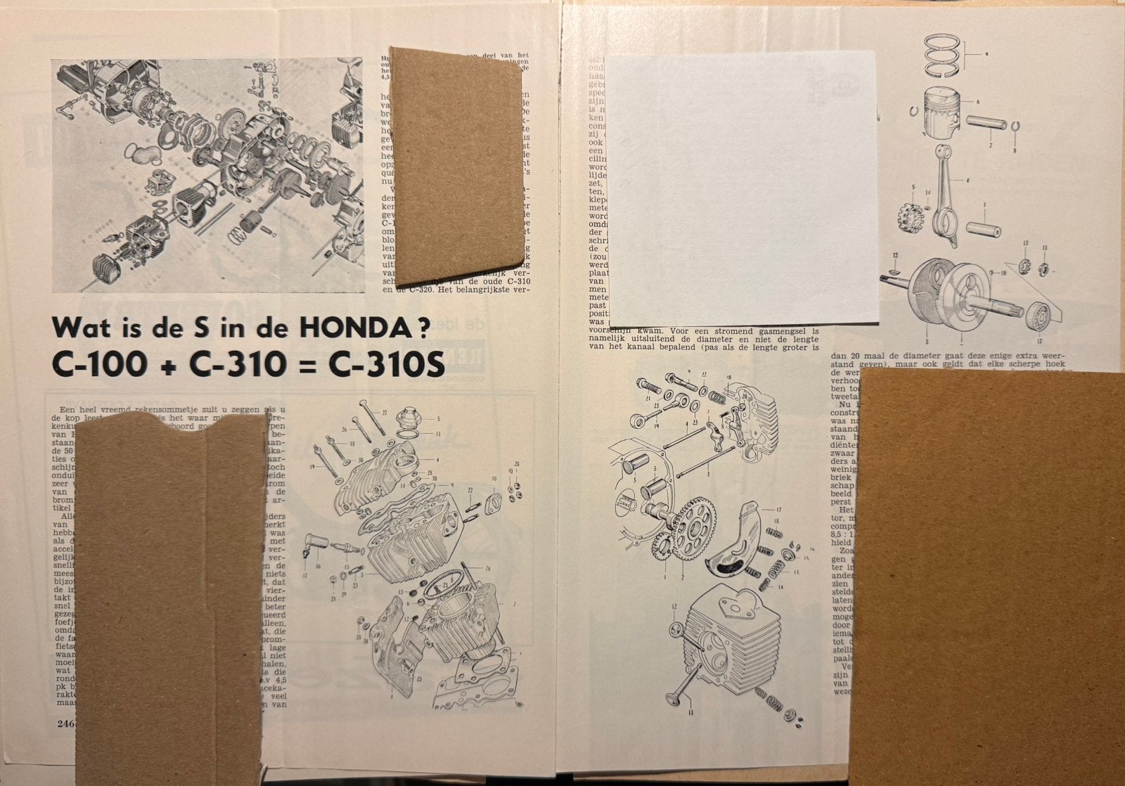 Verslag Honda C310 S, Verzenden, Zo goed als nieuw, Motoren