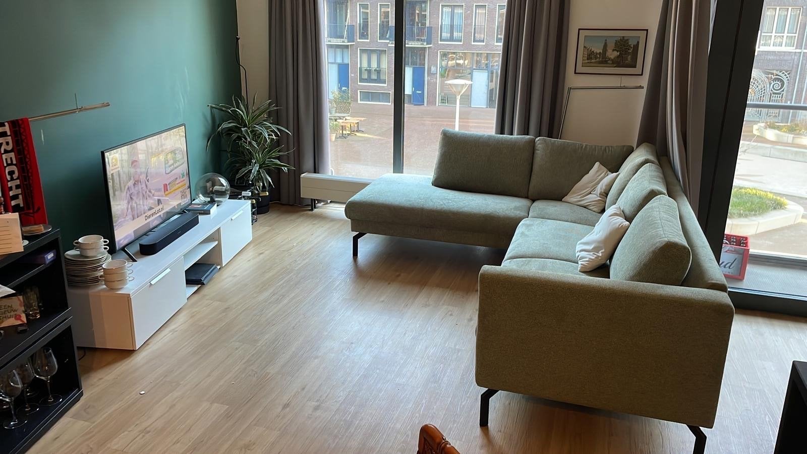 Sanders wonen/ Montel bank type Lyon, zo goed als nieuw, Ophalen, 250 tot 300 cm, Hoekbank, 75 tot 100 cm