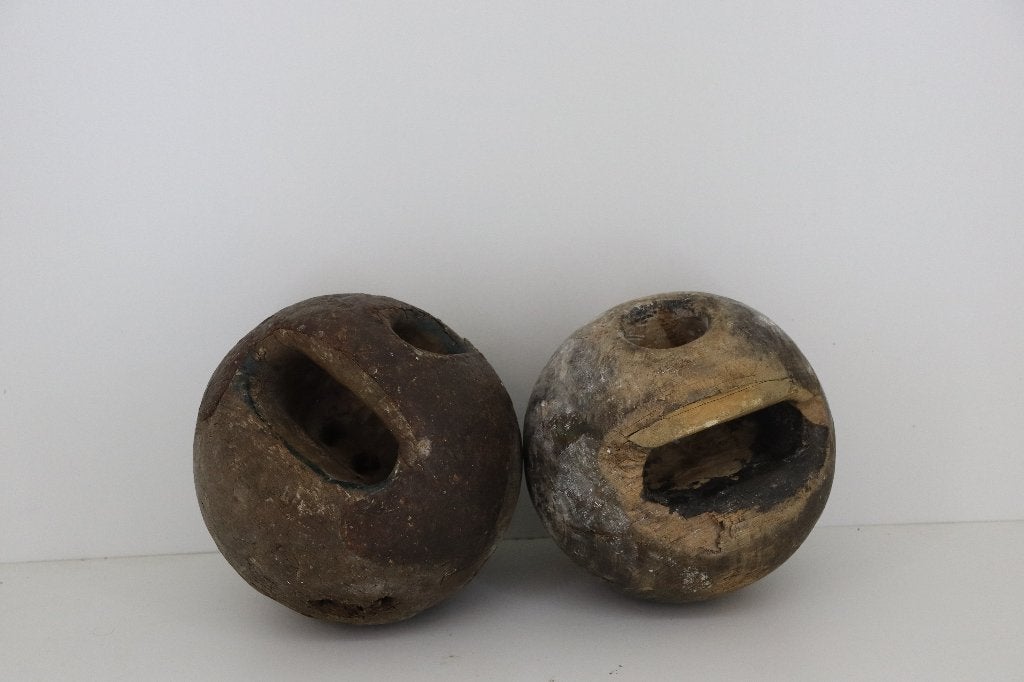 Antieke Houten Bowlingballen / Kegelballen, Antiek en Kunst, Curiosa en Brocante, Ophalen of Verzenden