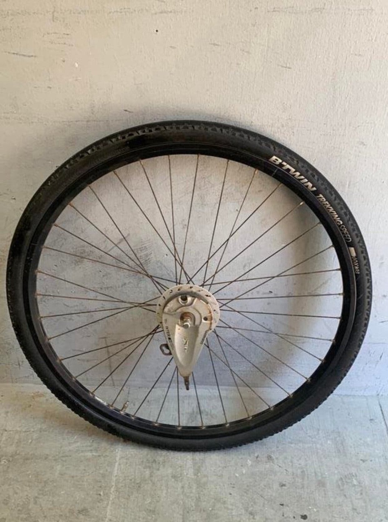 voorwiel met rollerbrake, Zo goed als nieuw, Aluminium, Stadsfiets, Ophalen