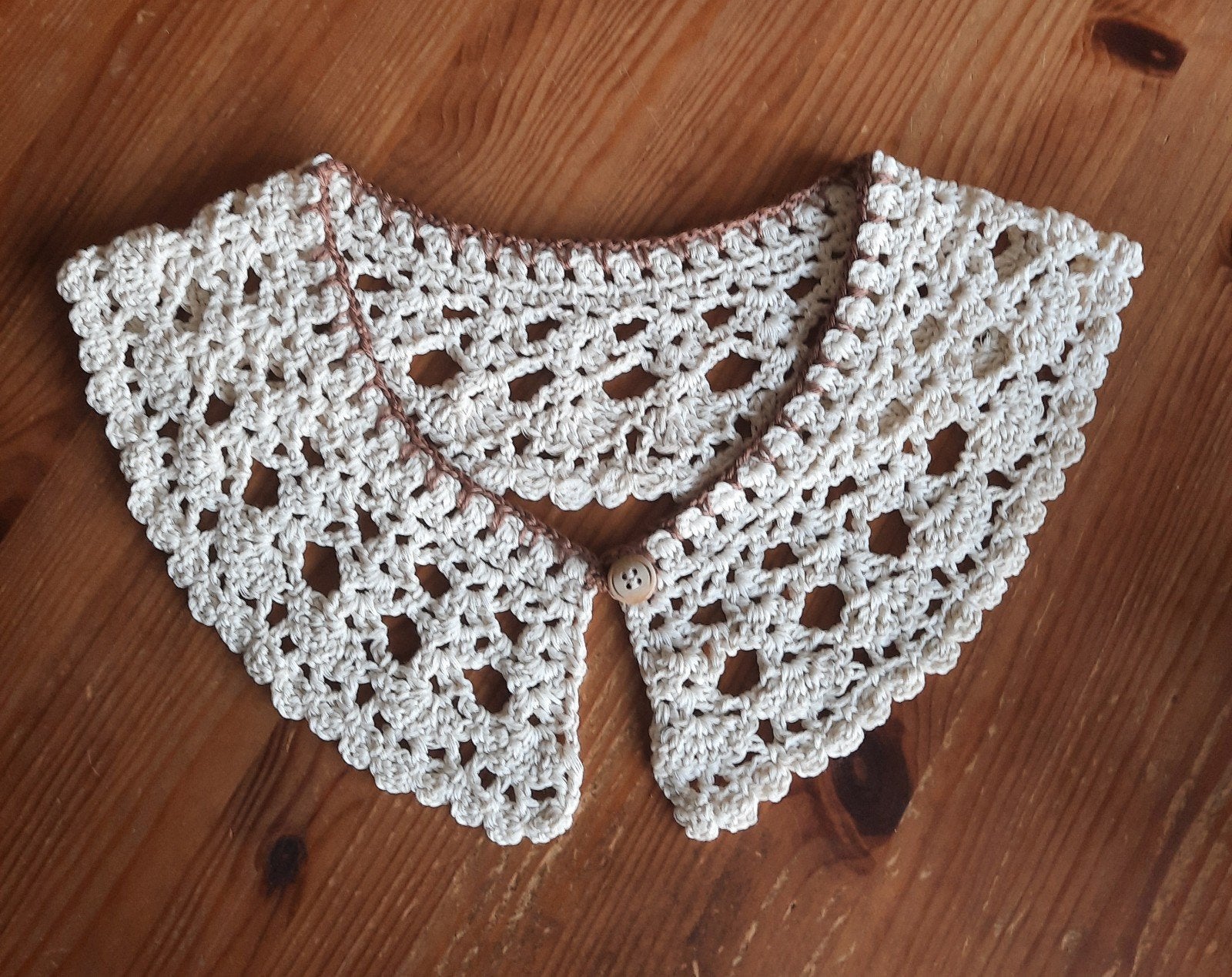 Gehaakt kraagje kant brocante, Ophalen of Verzenden, Nieuw, Haken, Overige typen