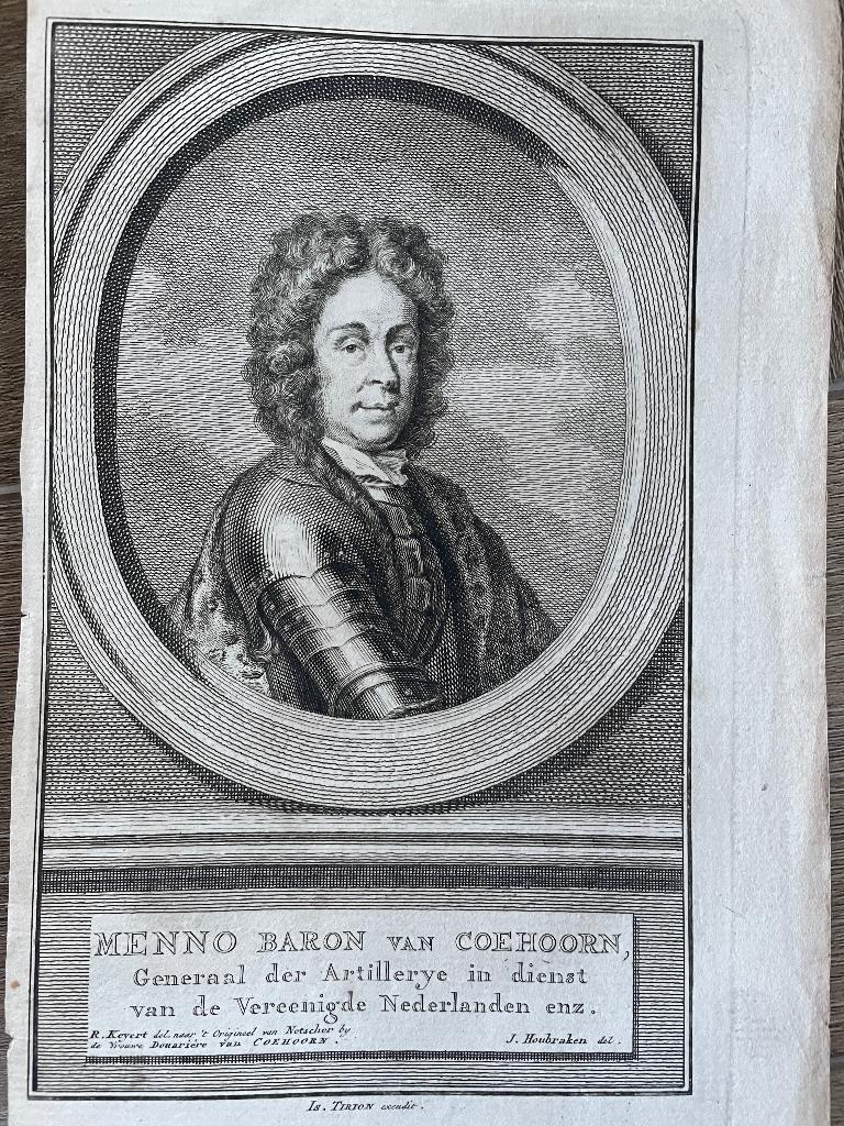 Friesland Baron van Coehoorn 1641-1704 Tirion P0497, Ophalen of Verzenden, Ets, 1700 - 1799