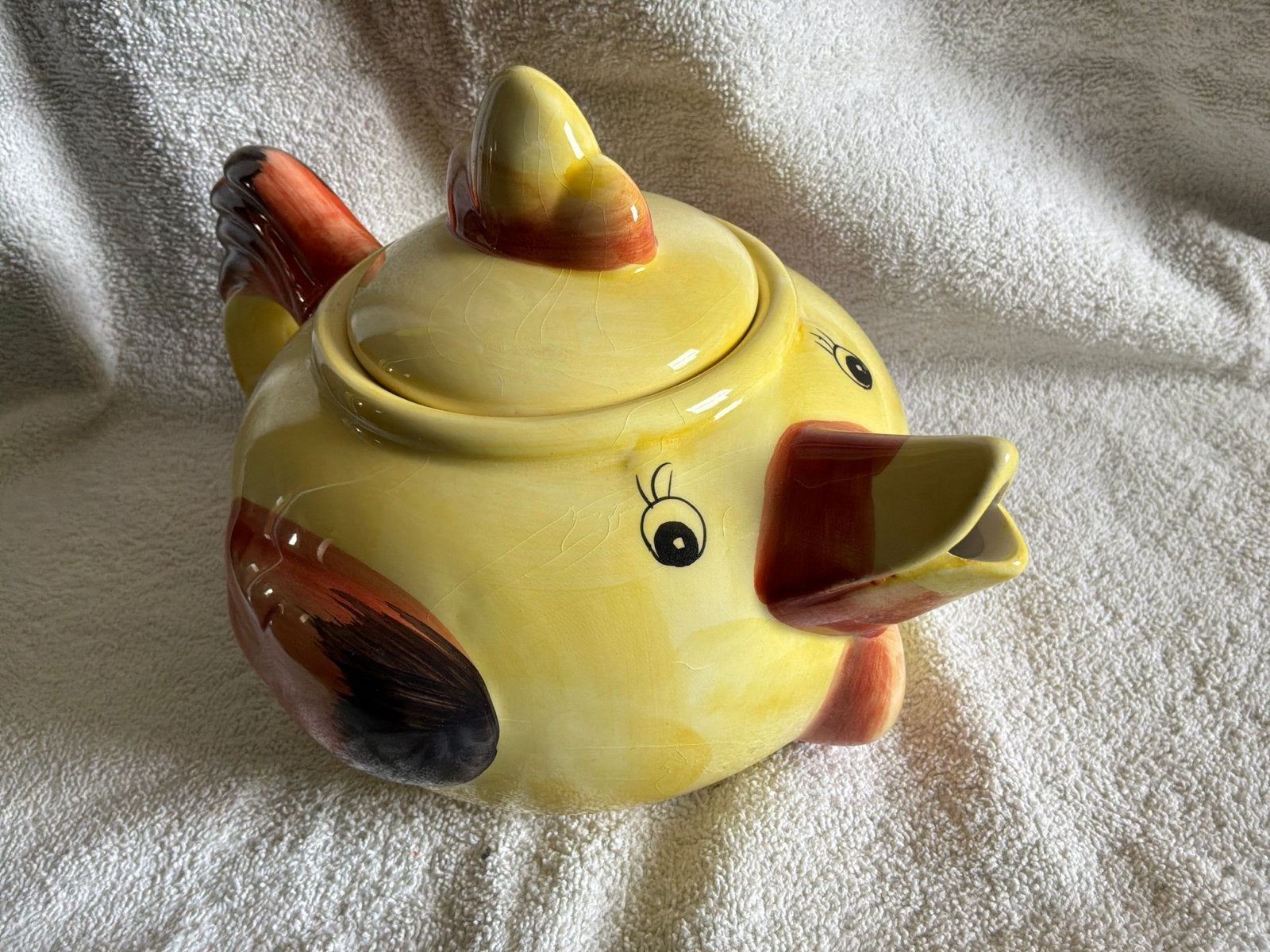 Vintage Gele Kip Theepot - Siaki Dolomite, Ophalen of Verzenden