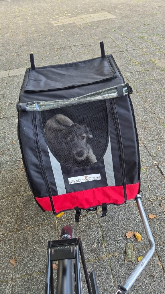Honden fiets kar, Doggyride, Ophalen, Zo goed als nieuw, Hondenfietskar