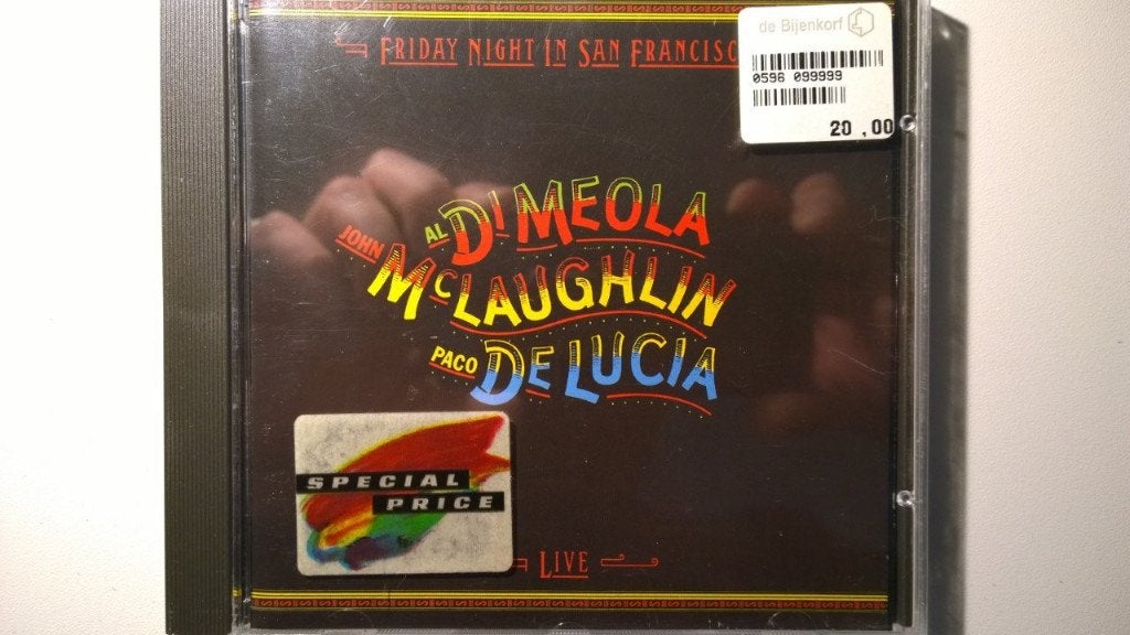 John McLaughlin, Al Di Meola, Paco De Lucía - Friday Night, Cd's en Dvd's, Cd's | Jazz en Blues, Ophalen of Verzenden, Zo goed als nieuw