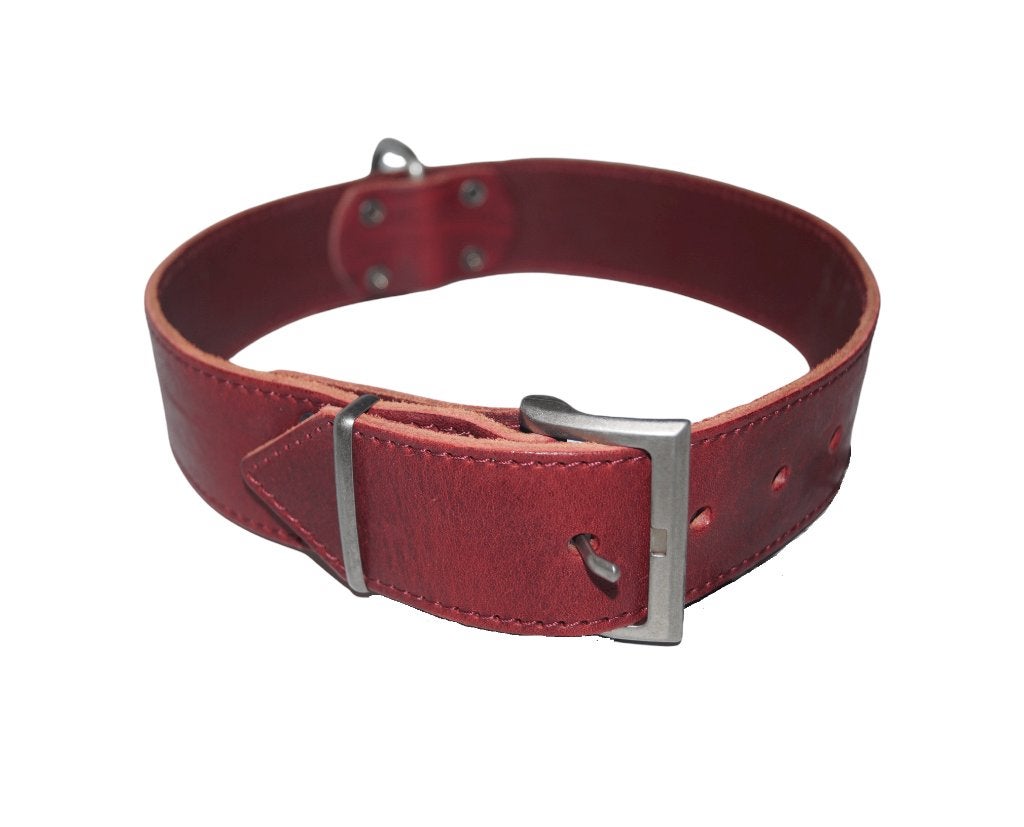 JACK AND VANILLA Vintage Halsband Nek 46-55 cm Rood KOOPJE!, Dieren en Toebehoren, Ophalen of Verzenden, Handgemaakt, Nieuw