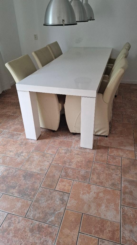 CHATEAU D'AX EETKAMERSTOELEN, Huis en Inrichting, Ophalen, Minder dan 75 cm, Leer, Zo goed als nieuw