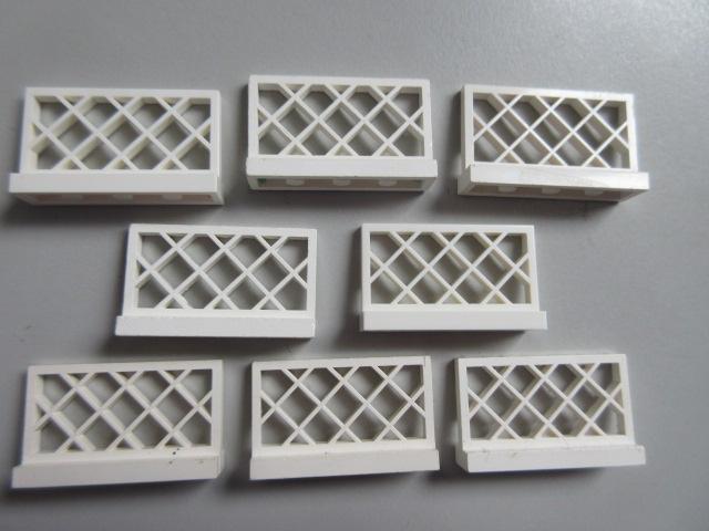 nr. 8479, 8 Witte hekjes, 1x4x2., Kinderen en Baby's, Ophalen of Verzenden, Zo goed als nieuw, Complete set, Lego