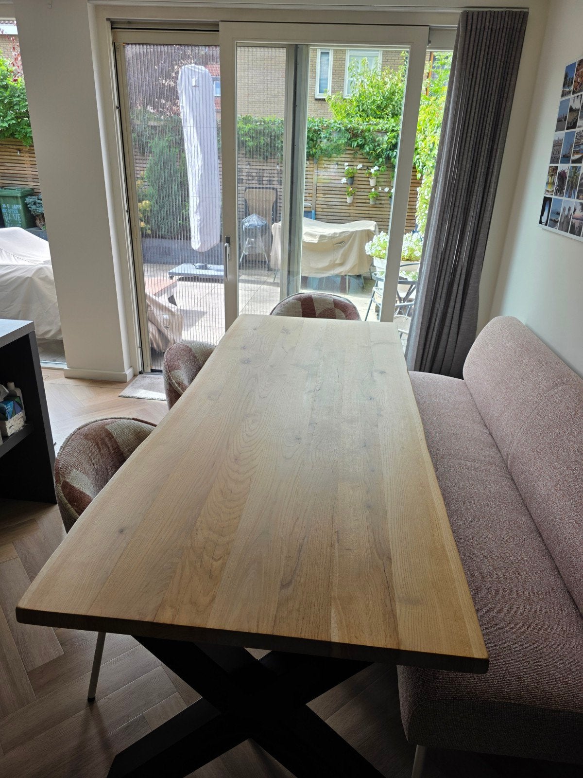 eettafel, Ophalen, Eikenhout, 200 cm of meer, Zo goed als nieuw