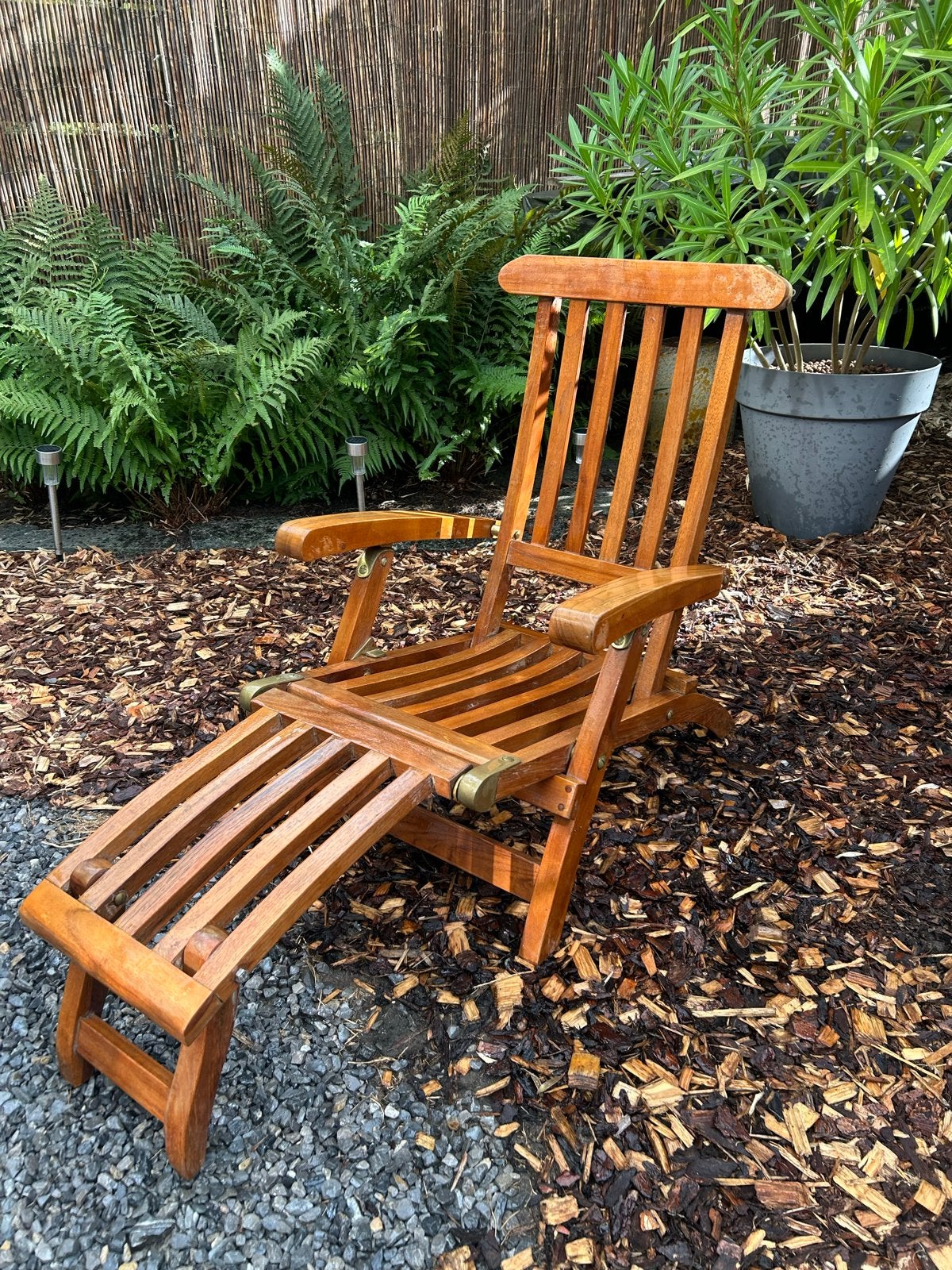 Teakhouten Deckchair - Kindermodel, Tuin en Terras, Ophalen, Gebruikt, Teakhout, Verstelbaar