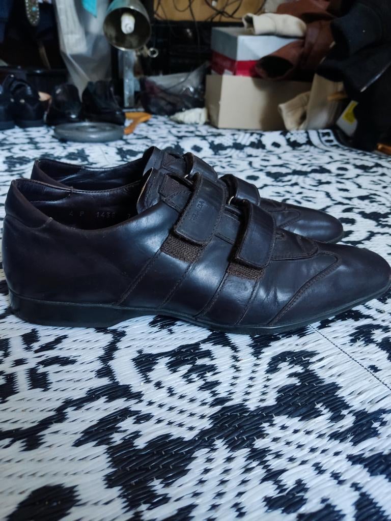 High Quality Prada Leather Sneakers, Ophalen of Verzenden, Gedragen, Veterschoenen, Onbekend