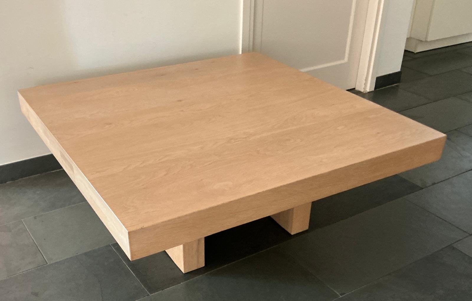 Blank eiken salontafel, Ophalen, 100 tot 150 cm, 50 tot 100 cm, Zo goed als nieuw