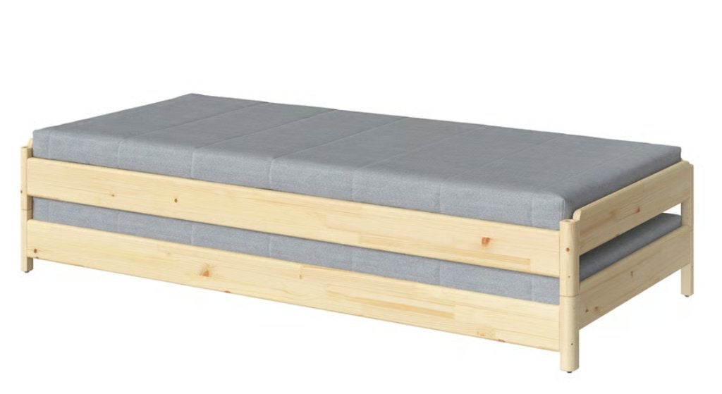 ikea bed frame with mattresses, Ophalen, Gebruikt, Wit, Tweepersoons
