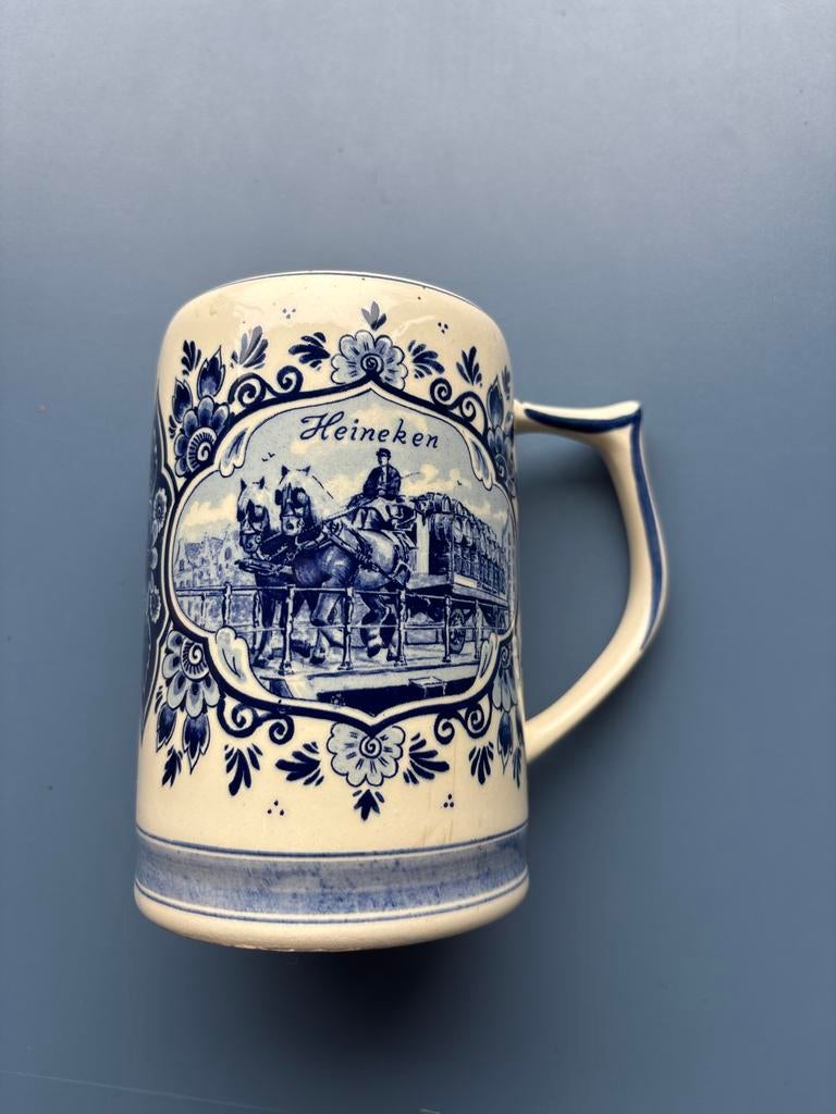 Vintage Heineken Bierpul - Delfts Handwerk Holland, Ophalen of Verzenden