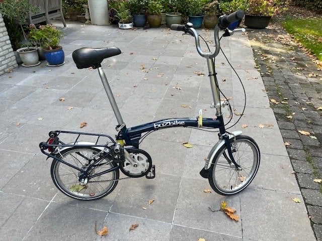 Buzbike opvouwbare fiets - Ideaal voor woon-werkverkeer, 20 inch of meer, Velgrem, Versnellingen, Zo goed als nieuw
