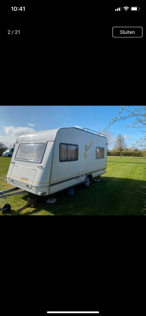 Knaus sudwind 8306 bij 2003, Caravans en Kamperen, Caravans, Particulier, tot en met 4, Rondzit, Knaus, Dwarsbed, Luifel, Ophalen