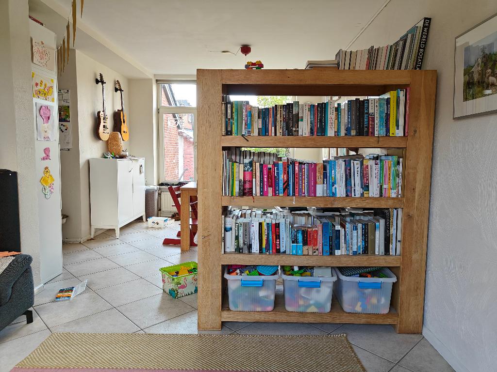 Moderne Goossens roomdivider Licht Eiken, Huis en Inrichting, Ophalen, Met plank(en), 150 tot 200 cm, 25 tot 50 cm