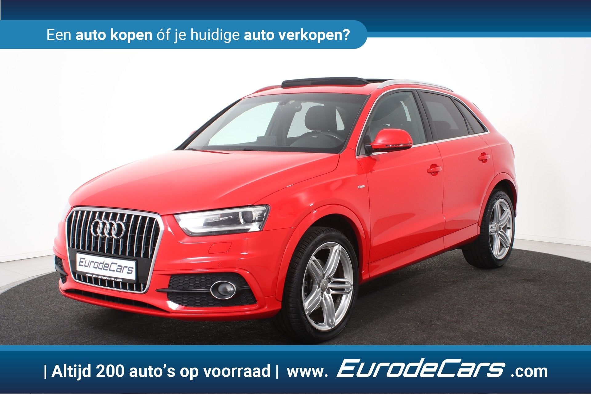 Audi Q3 1.4 TFSI S-Line *Panoramadak*2x S-line*Trekhaak*, Auto's, 1380 kg, 4 cilinders, 150 pk, Leder en Stof