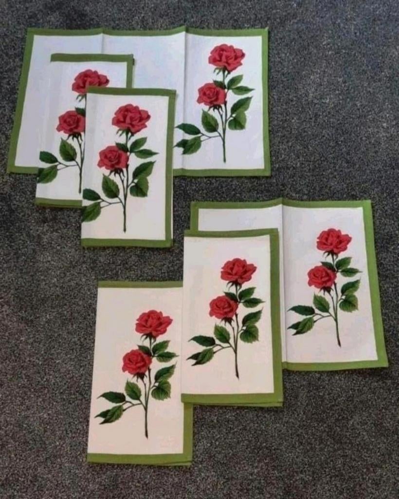 Vintage placemat met bijbehorende servetten, Ophalen of Verzenden, Placemat